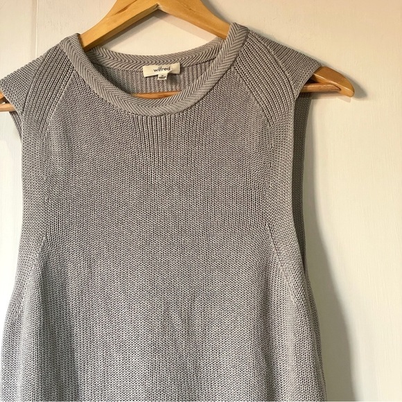 Aritzia Wilfred Palmier Sweater in Light Grey - Picture 3 of 7